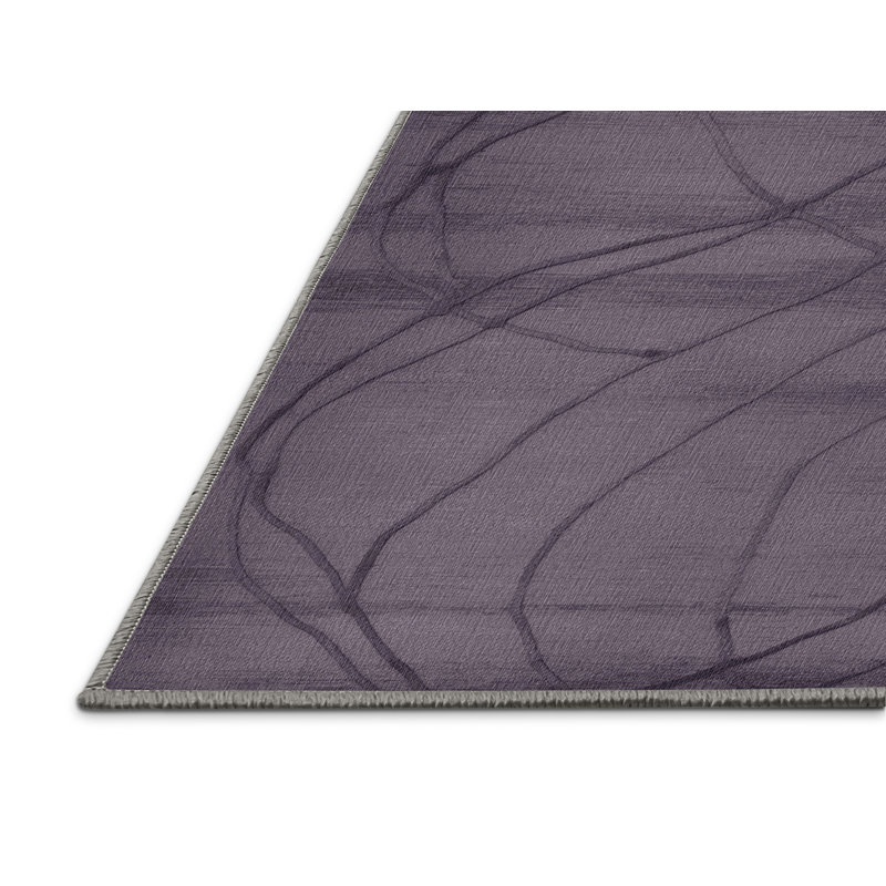 Tapis mauve lavable à la machine, Rectangle 7 pi x 10 pi