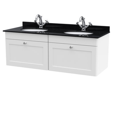 Classique 1220mm Double Bathroom Vanity with Drop In Vitreous China Basin