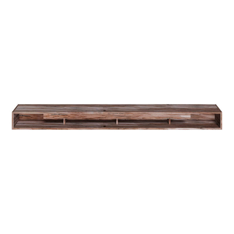 5 In. D X 7.25 In. W X 72 In. L Unfinished White Oak Wood Mantel, 48" L, Rustic Ambrosia Maple