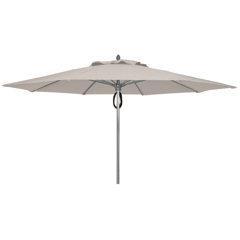 Parasol de marché 11 'Prestige, Taupe, Aluminium brillant
