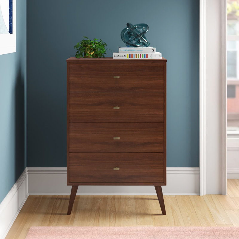 Breux 26.5'' W 4 - Drawer Dresser, Cherry