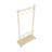Solid Wood Garment Drying Rack With 6 Hangers, Adjustable Shelf, And Wheels For Easy Mobility