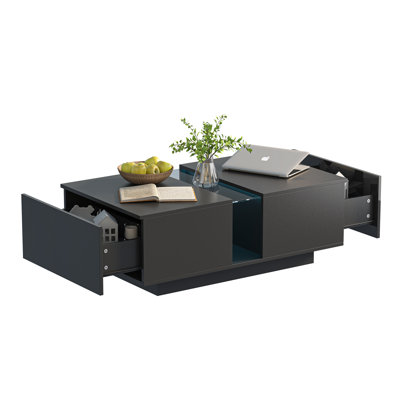 Pedestal Coffee Table with Storage