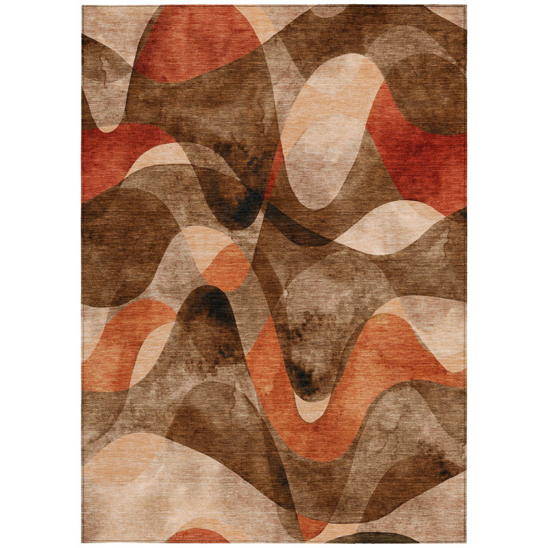 Tapis extérieur lavable antidérapant 8 pi x 10 pi chocolat