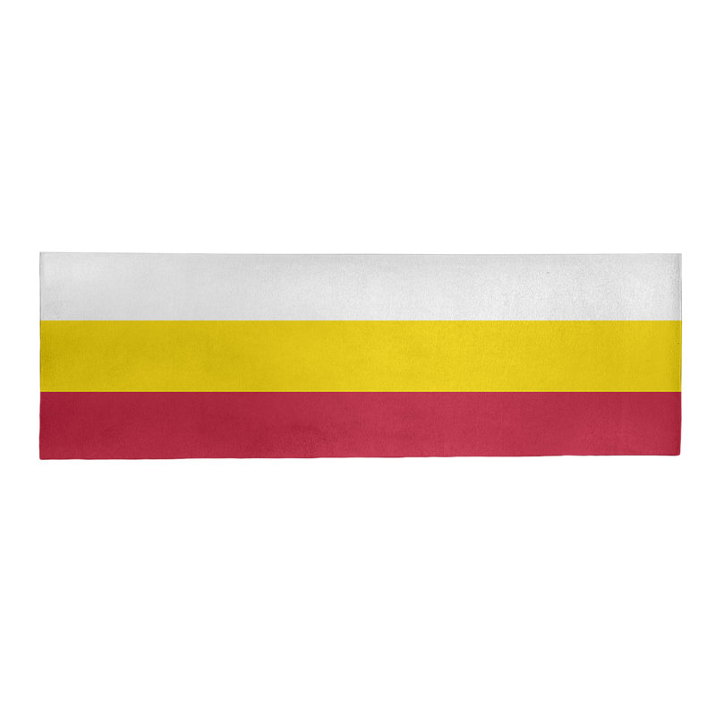 Tapis tissé à plat rouge/jaune St Louis, Tapis de couloir 2 pi 6 po x 8 pi