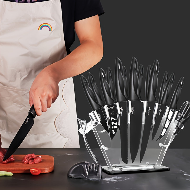GVODE 18 Piece Stainless Steel Assorted Knife Set
