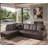 Dark Brown Larelle 103.5" Wide Sofa & Chaise-445747218-445747211