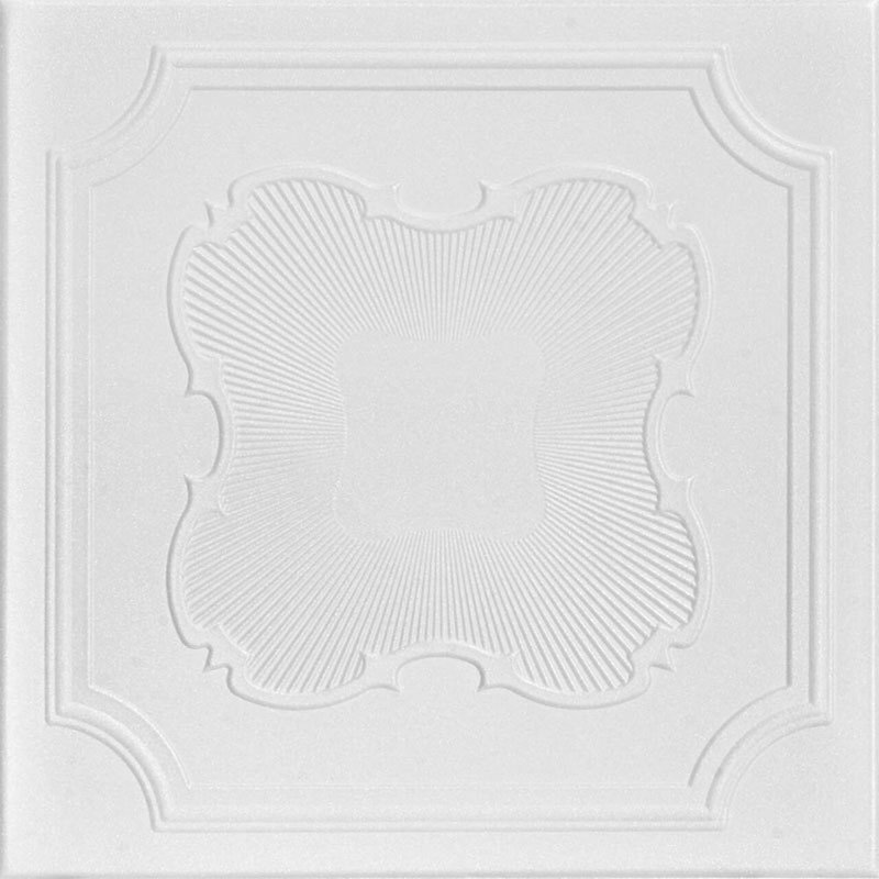 Carreau de plafond en polystyrène collé 1,6 pi x 1,6 pi Coronado
