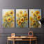 Étude florale CXLIX - Ensemble de 3 toiles tendues avec châssis - Prêt à être accroché-943800164