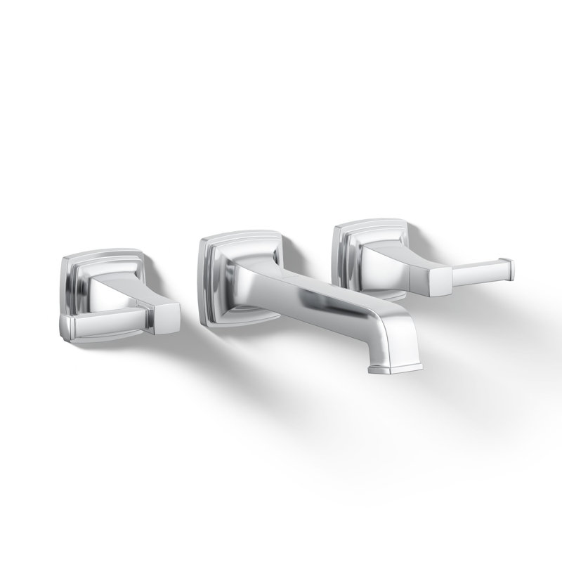 Riff Wall-Mount Bathroom Sink Faucet Trim, Polished Chrome