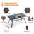7-piece Metal Padded PVC-coated polyester Patio Dining Set With Umbrella Hole