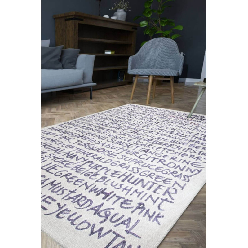 Tapis décoratif blanc blanc, Rectangle 5 pi x 7 pi 7 po
