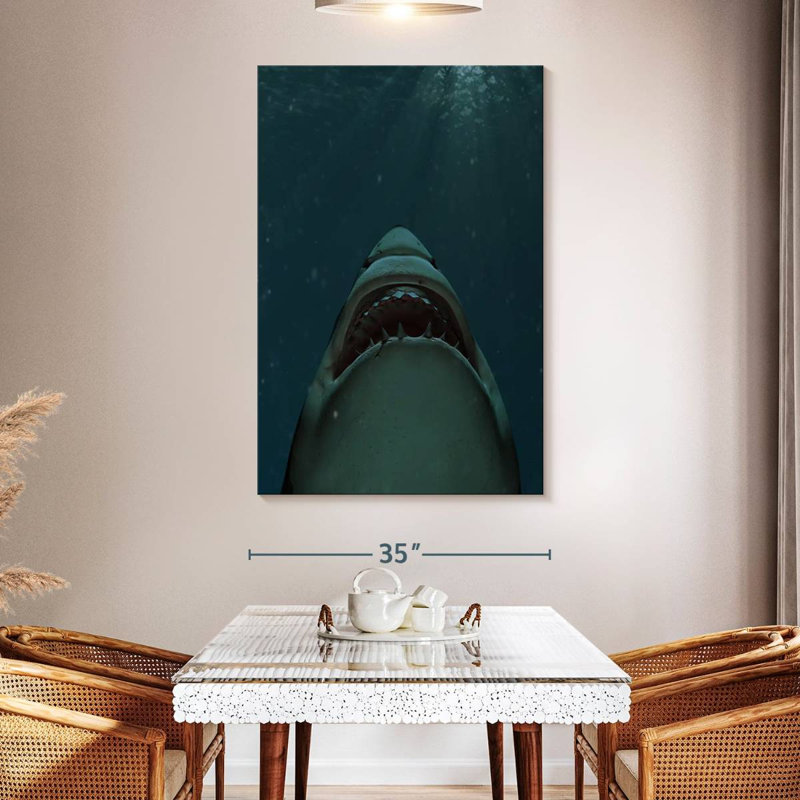 Brampt Jaws Of Great White Shark, 51" H x 34" W