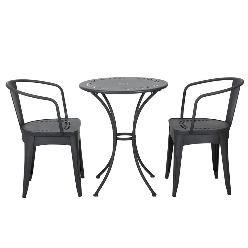 ENSEMBLE MÉTAL 3 PCS LOURDES, Noir