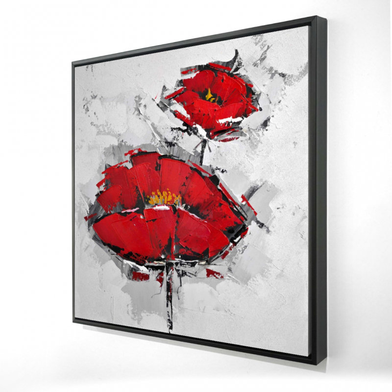 " Texturized Red Poppies "