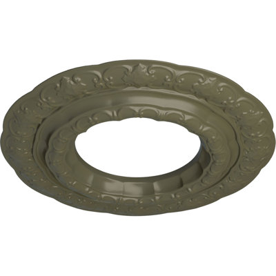 Endurathane Lisbon Ceiling Medallion, 15 3/8"OD x 7"ID x 1"P (Fits Canopies up to 7"), Hand-Painted Painted Turtle Finish
