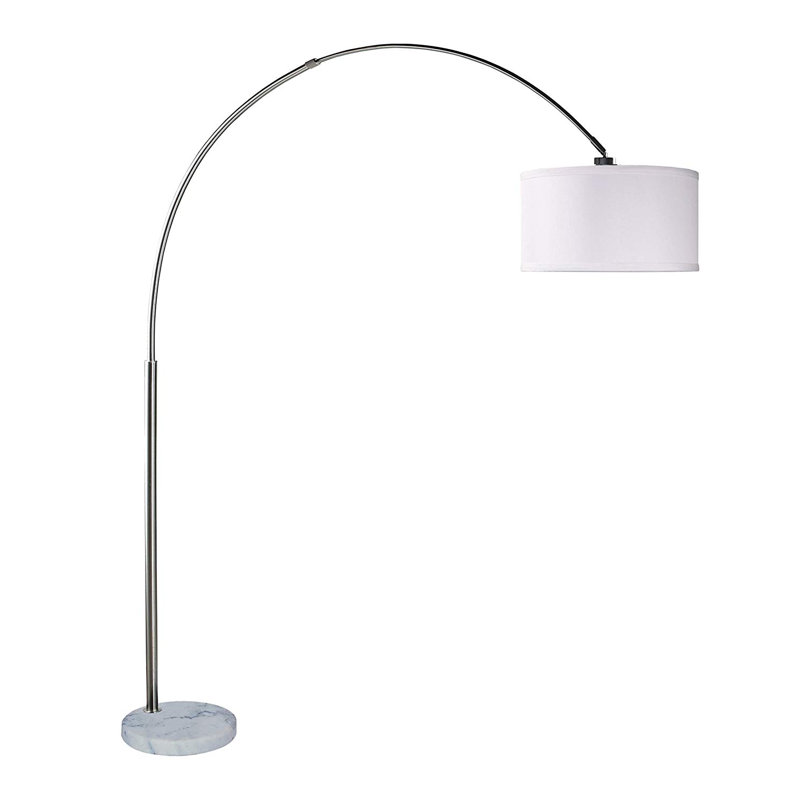 Lampe sur pied arquée 81 po Burchill, Argent