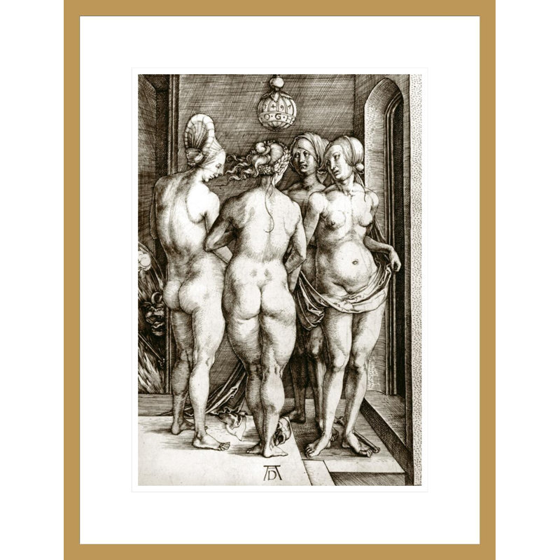 «The Witches» par Albrecht Dürer, impression giclée sur cadre, H 21,75 po x l 16,76 po