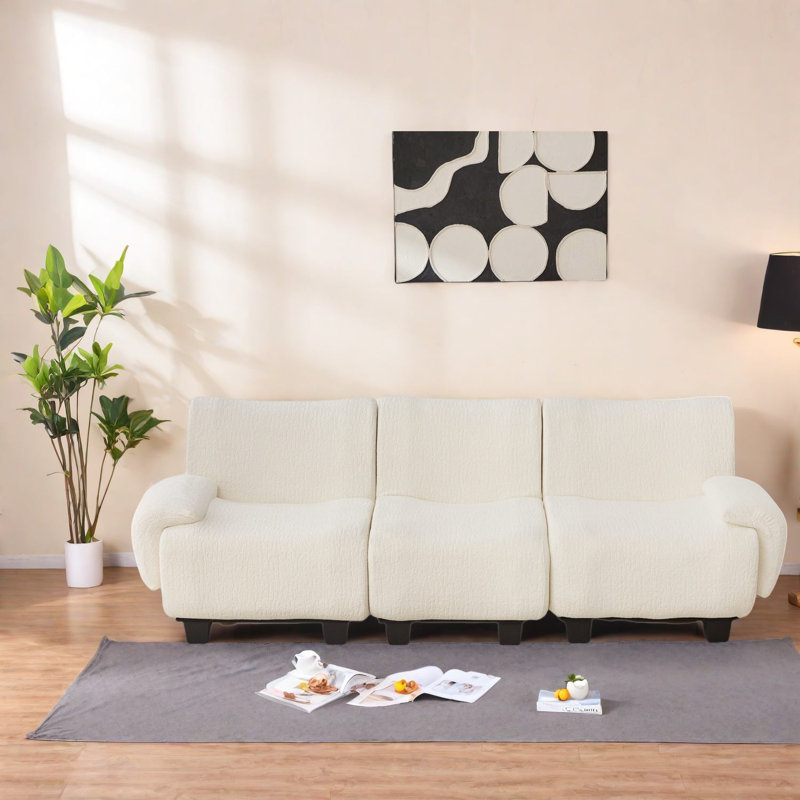 Canapés en chenille modernes et peu encombrants, 3 places spacieuses pour la maison