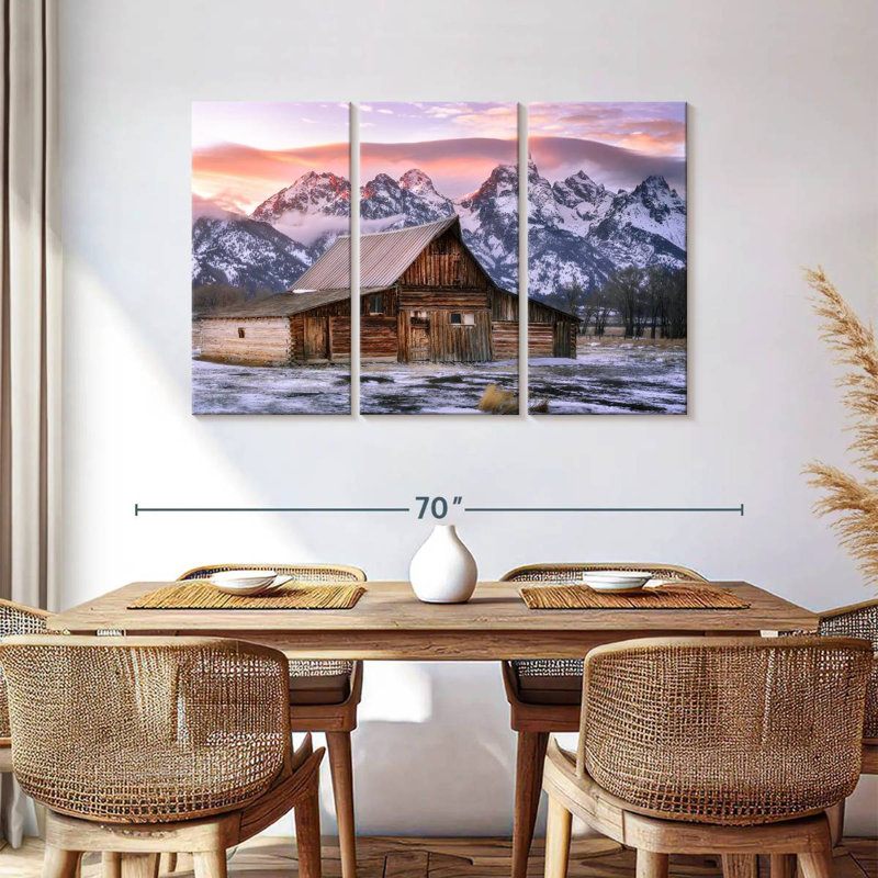 Lilie Moulton Barn en hiver, H 36 po x l 57 po