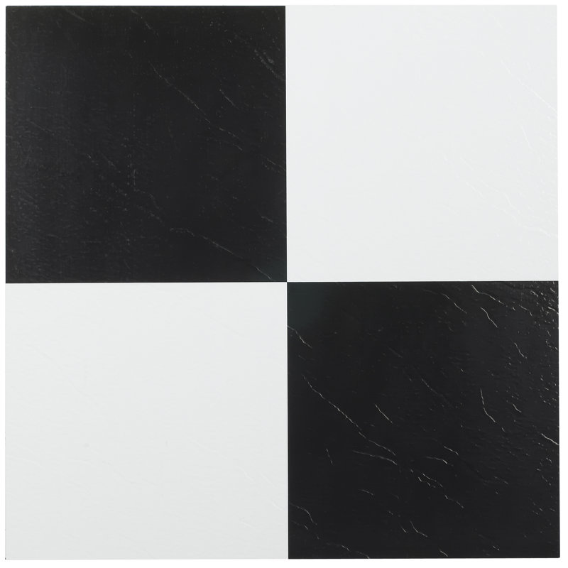 Carreau de vinyle 12 po x 12 po Sterling Black & White