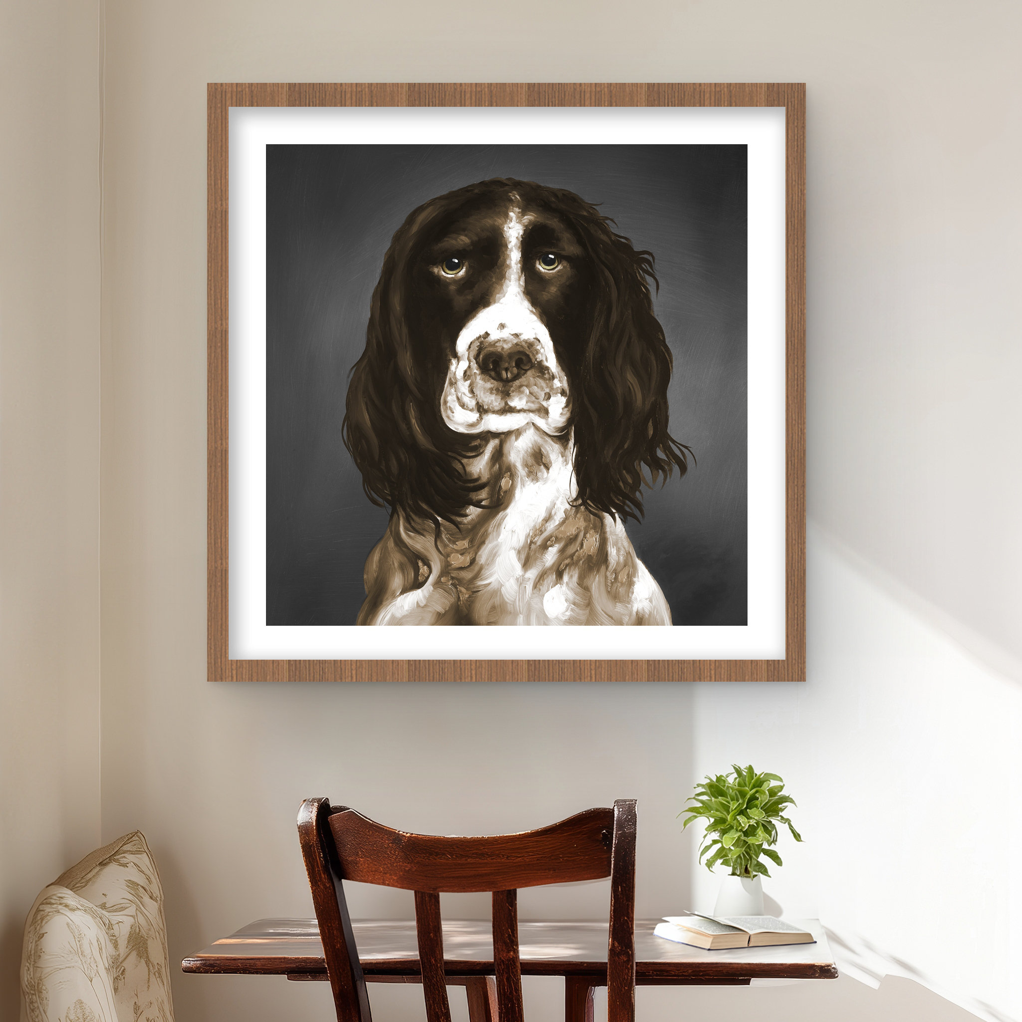 Springer Spaniel Print Lark Manor™ Brown English Springer Spaniel Framed Print | Home Decor ...