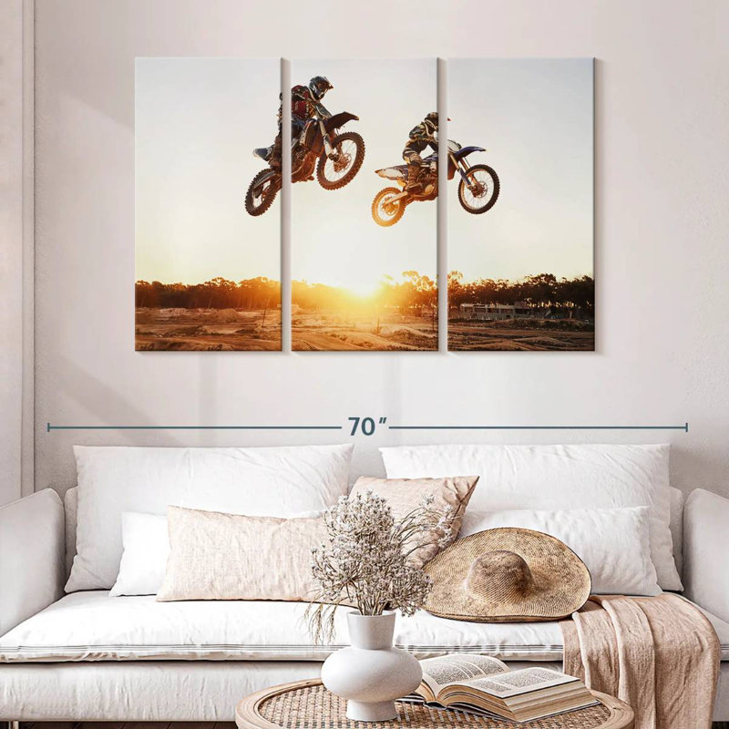 Dirt Bike Action, 32" H x 50" W
