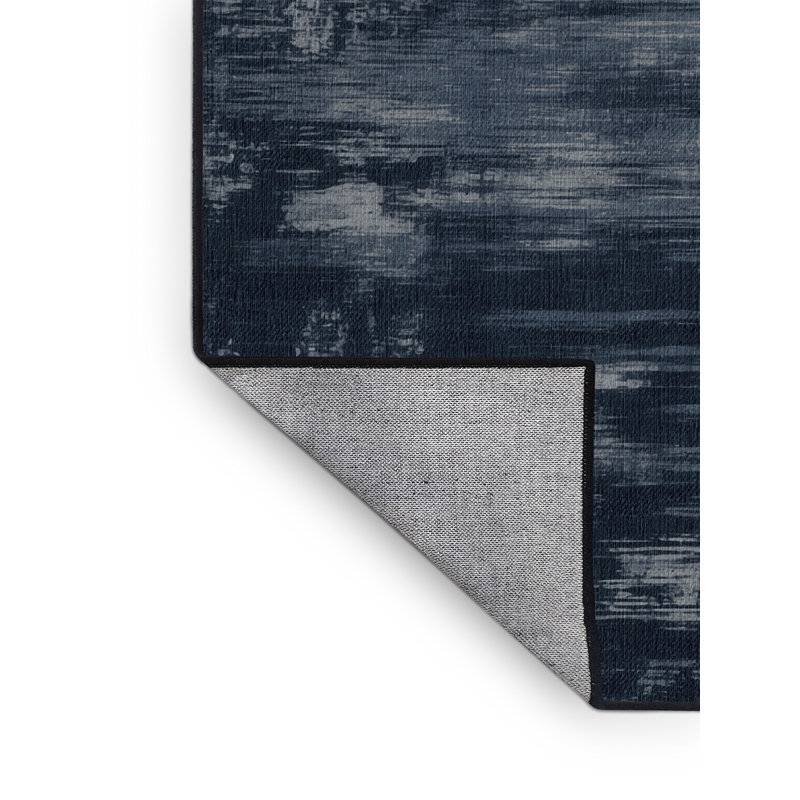 Machine Washable Abstract Gray Area Rug