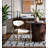 Eligah Vegan Leather Upholstered Dining Arm Chair-6766387-6766377