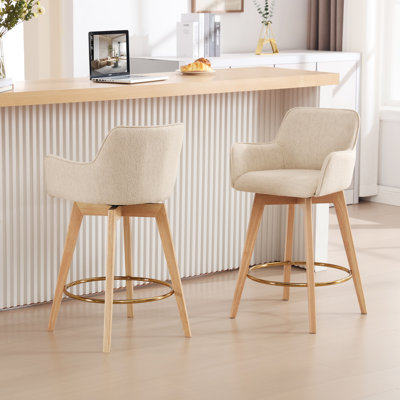 Tabouret de comptoir pivotant H 26,6 po Wylee