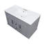 Meuble-lavabo mural 36 po avec lavabo et tiroirs en céramique, meuble-lavabo simple de style français avec charnières à fermeture douce-129445333