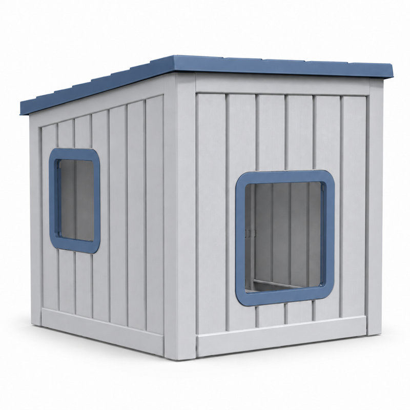 Niche pour chien d'extérieur,  Blue, Grey