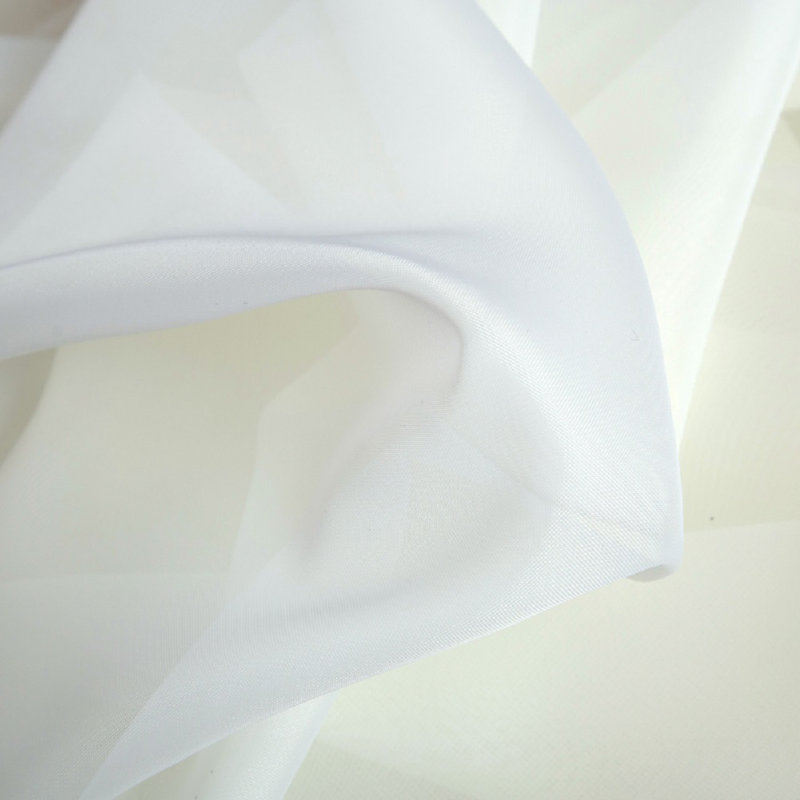 Daxin Sheer Voile Rod Pocket Curtain Panels, Ivory, 54" W x 63" L