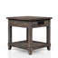 Solid Wood + Grey End Table With & Storage Drawer Rustic Charging And Space