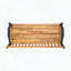 Banc en bois d'acacia Farmhouse avec tablette intégrée-1067973038