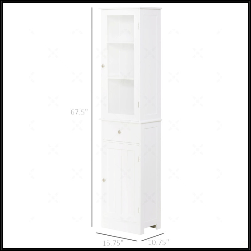 Kleankin Slim Bathroom Storage Cabinet