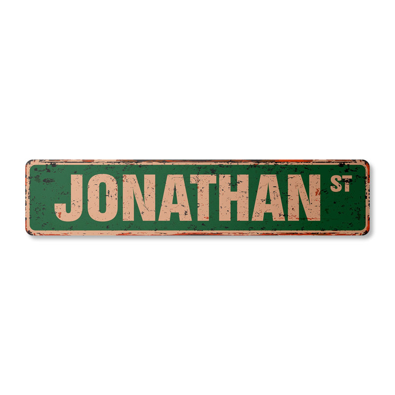 Plaque de rue Jonathan en aluminium 4 po x 18 po