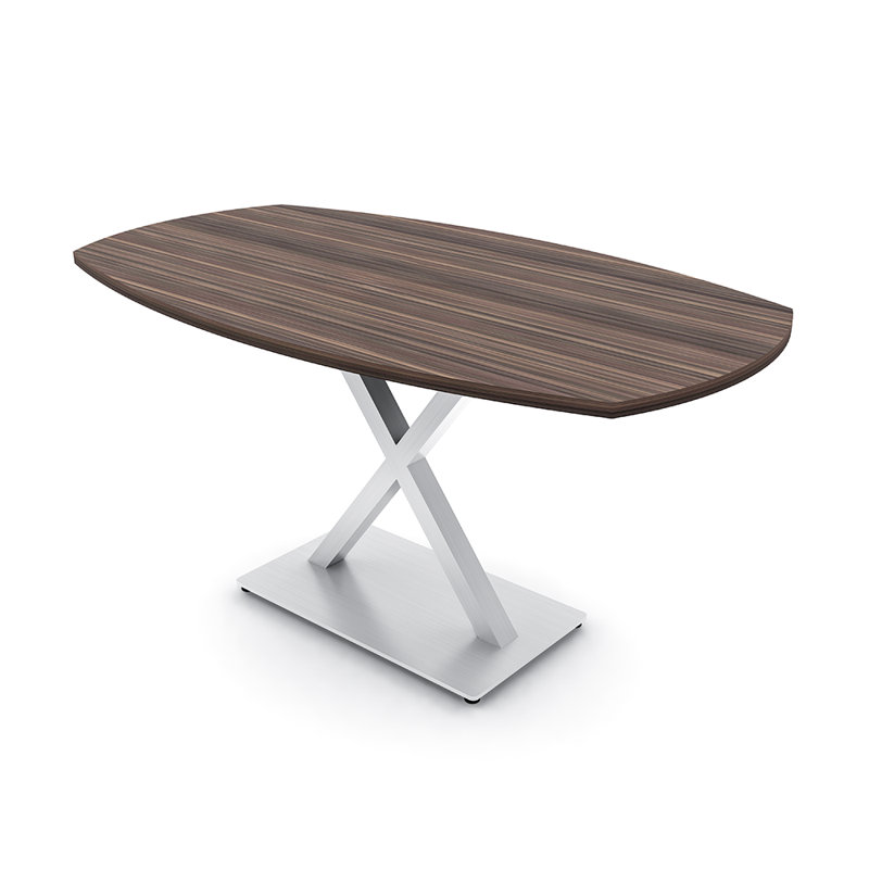Table de conférence Pavert, Argent, H 30 po x l 60 po x P 36 po, Eucalyptus naturel