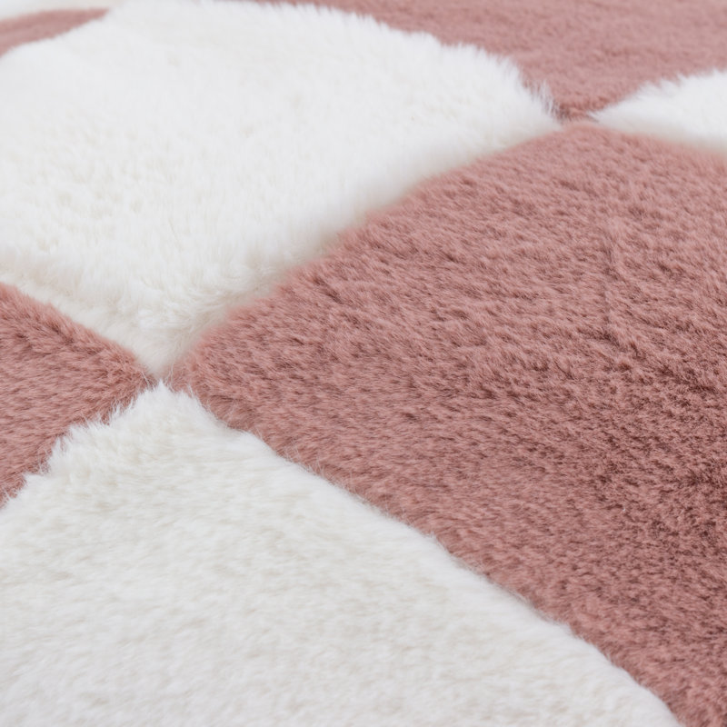 Cozee Check Square Cushion, Pink