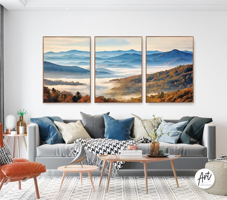 Appalaches, décor de chambre à coucher, Toile tendue, H 16 po x l 36 po x P 0,75 po