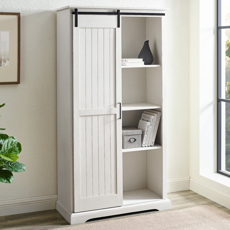 Bevon 36 " W Steel Armoire, Brushed White