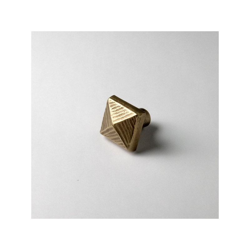 Pyramid Bronze Square Knob, Traditional Bronze