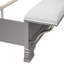 Contemporary Elegant Bed avec banc de pied de lit encastré et rembourré de 1 pièce USB USB