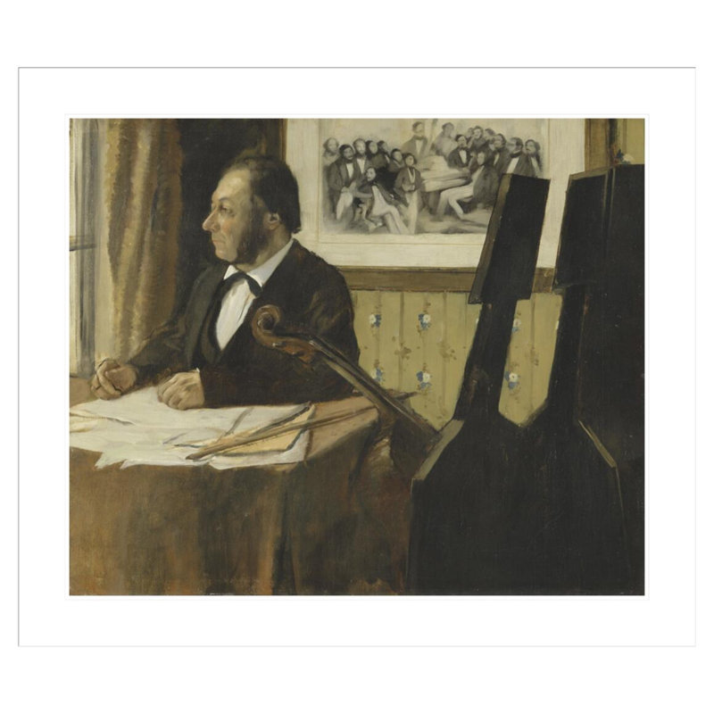 «The Cellist Pilet» par Edgar Degas, impression giclée encadrée, H 33,5 po x l 38,83 po