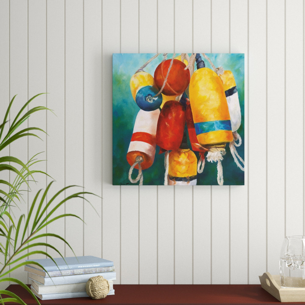 Buoys Outdoor Canvas Art Highland Dunes
