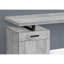 Bureau d'ordinateur, bureau personnel, ordinateur portable, installation à gauche, à droite, tiroirs de rangement, L 48 po, bureau, stratifié gris, contemporain, moderne