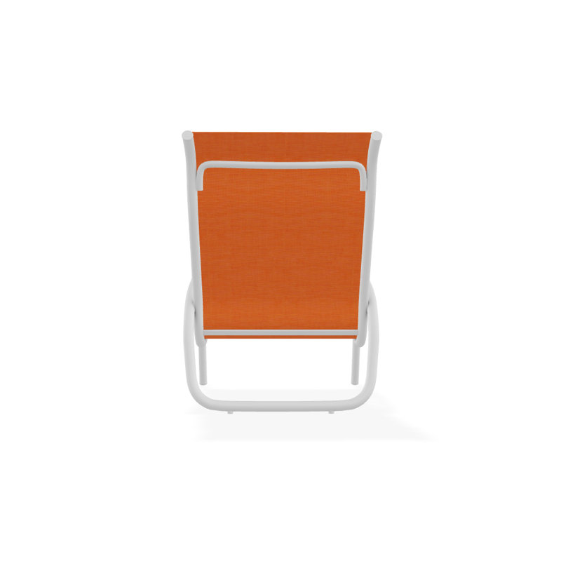 Beach Chair, Textured White, Canvas Tangerine Sunbrella® Canvas