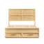 Lit avec tête de lit géométrique 3D et banc de rangement - rangement à 4 tiroirs, mobilier de chambre moderne-533143503-533143501