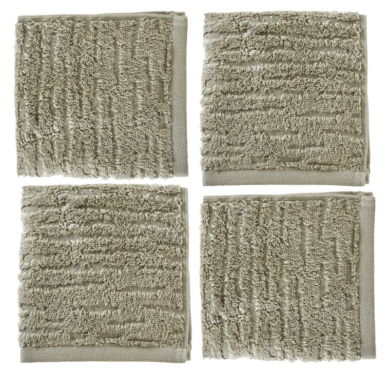 CLOUDSOFT Cotton Jacquard Washcloth, White