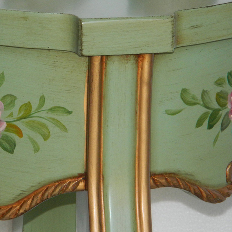 Cadre en bois massif peint double antique